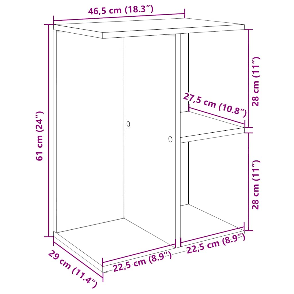 öökapp, betoonhall 46,5x29x61 cm tehispuit