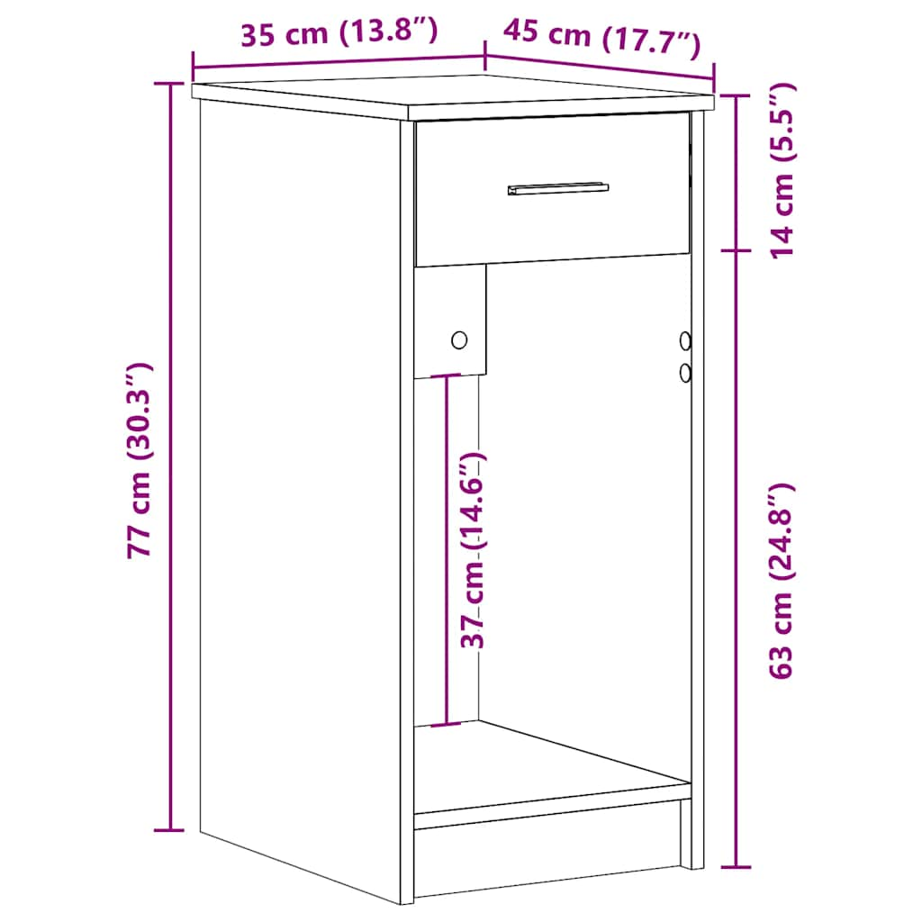 Arvutitorni alus Sahtliga Valge 35x45x77 cm