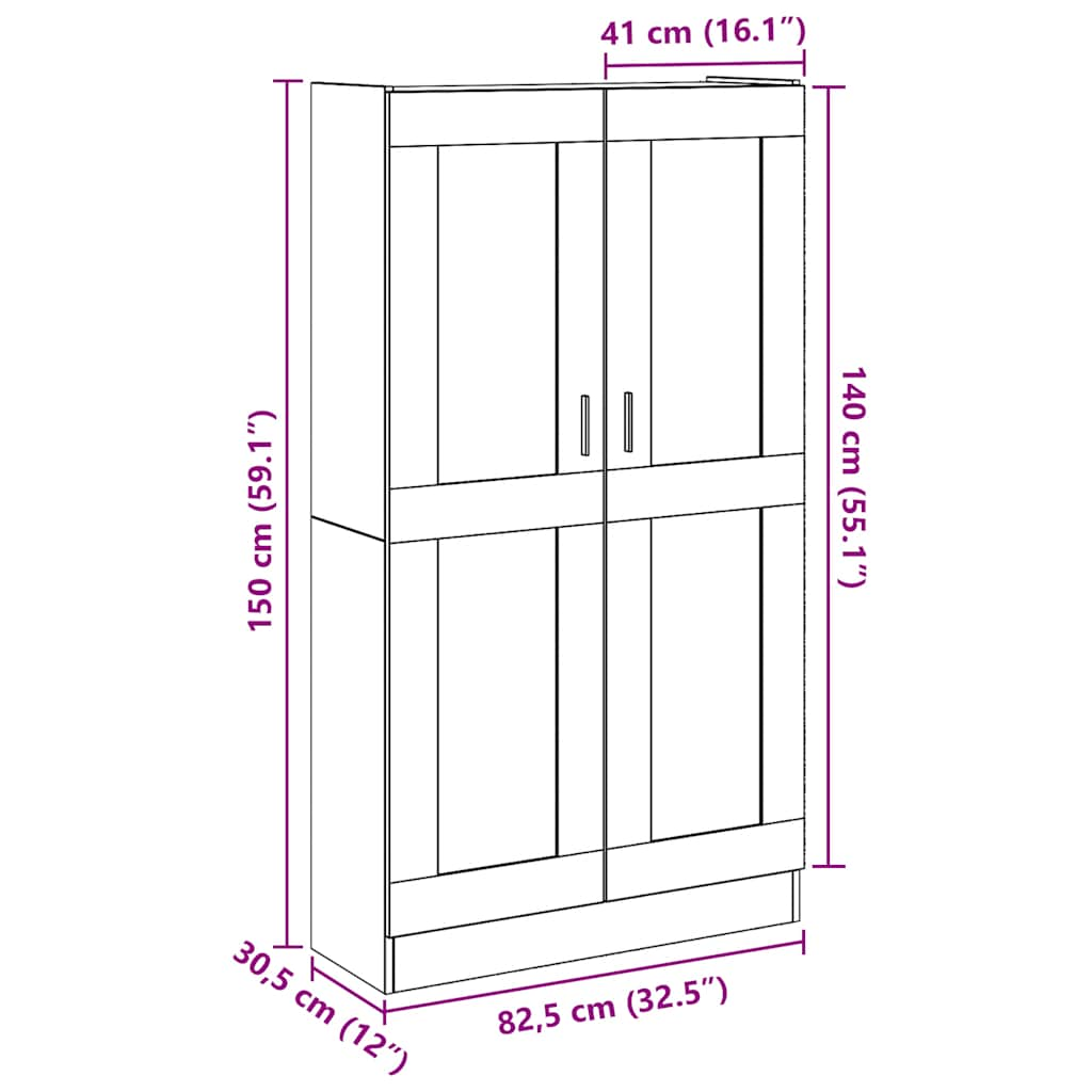 Kõrglaud Käsitööline tamm 82,5x30,5x150 cm Tehnopuit