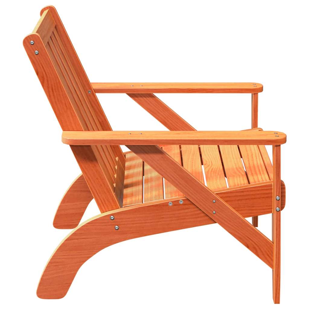 Садовые стулья Adirondack 2 шт., вощено-коричневые, 75x77x77 см, сосна