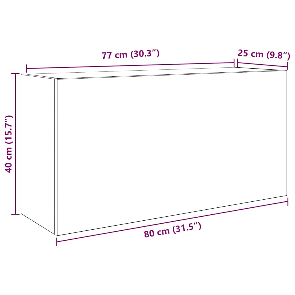 настенный шкаф для ванной комнаты, черный, 80 x 25 x 40 см, искусственное дерево