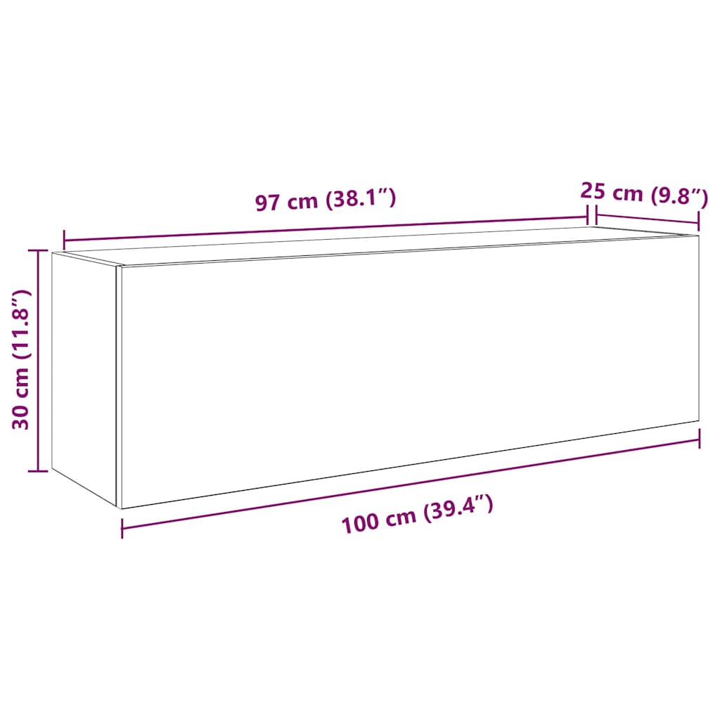 настенный шкаф для ванной комнаты, бетонно-серый, 100 x 25 x 30 см, искусственное дерево