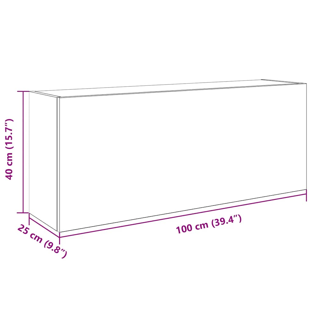 настенный шкаф для ванной комнаты, бетонно-серый, 100 x 25 x 40 см, искусственное дерево