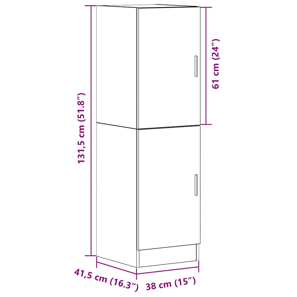 кухонный шкаф белый 38x41,5x131,5 см конструкция дерево