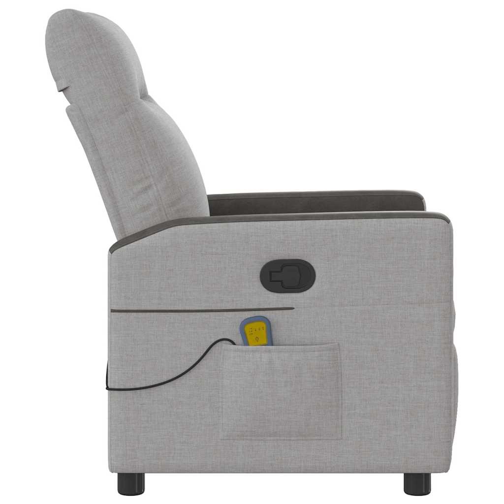 Massage Recliner Tool Cloud Grey Fabric