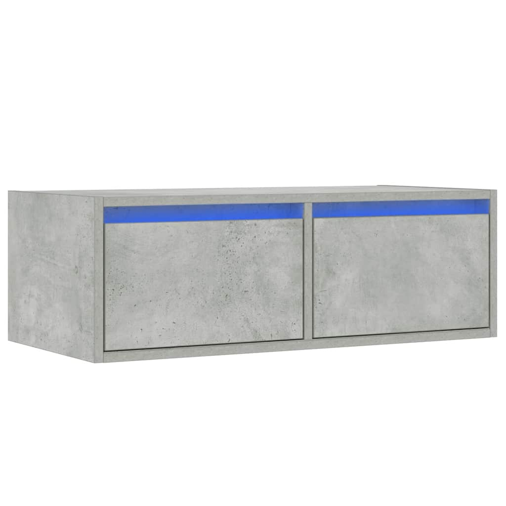 telerialus LED-tuledega, betoonhall, 75x35,5x25 cm