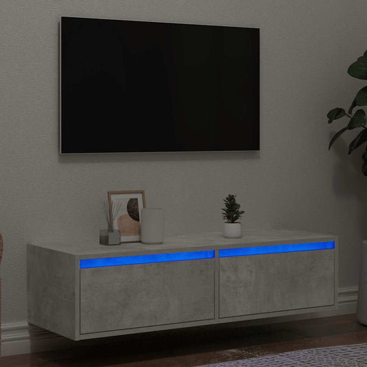 telerialus LED-tuledega, betoonhall, 100X35,5x25 cm