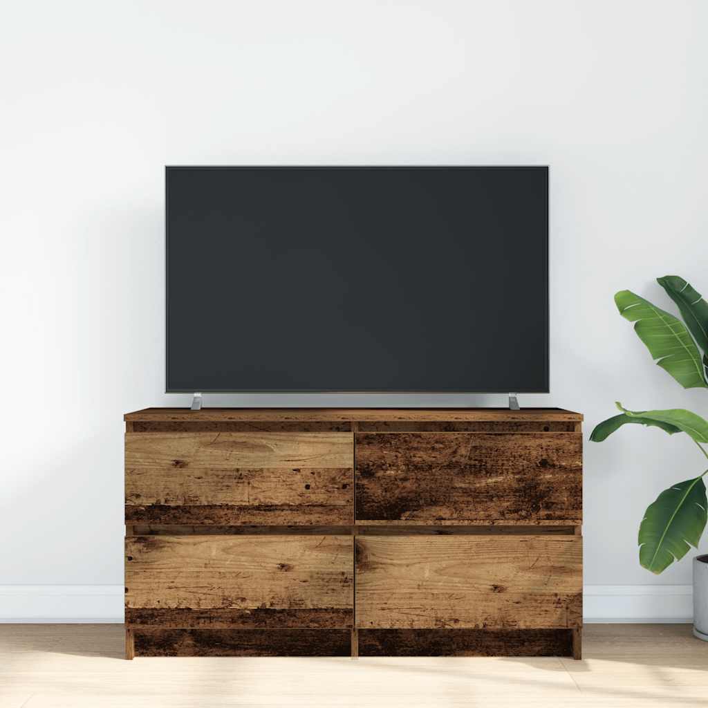 Тумба под телевизор Old Wood 100x35x54 см Инженерная древесина