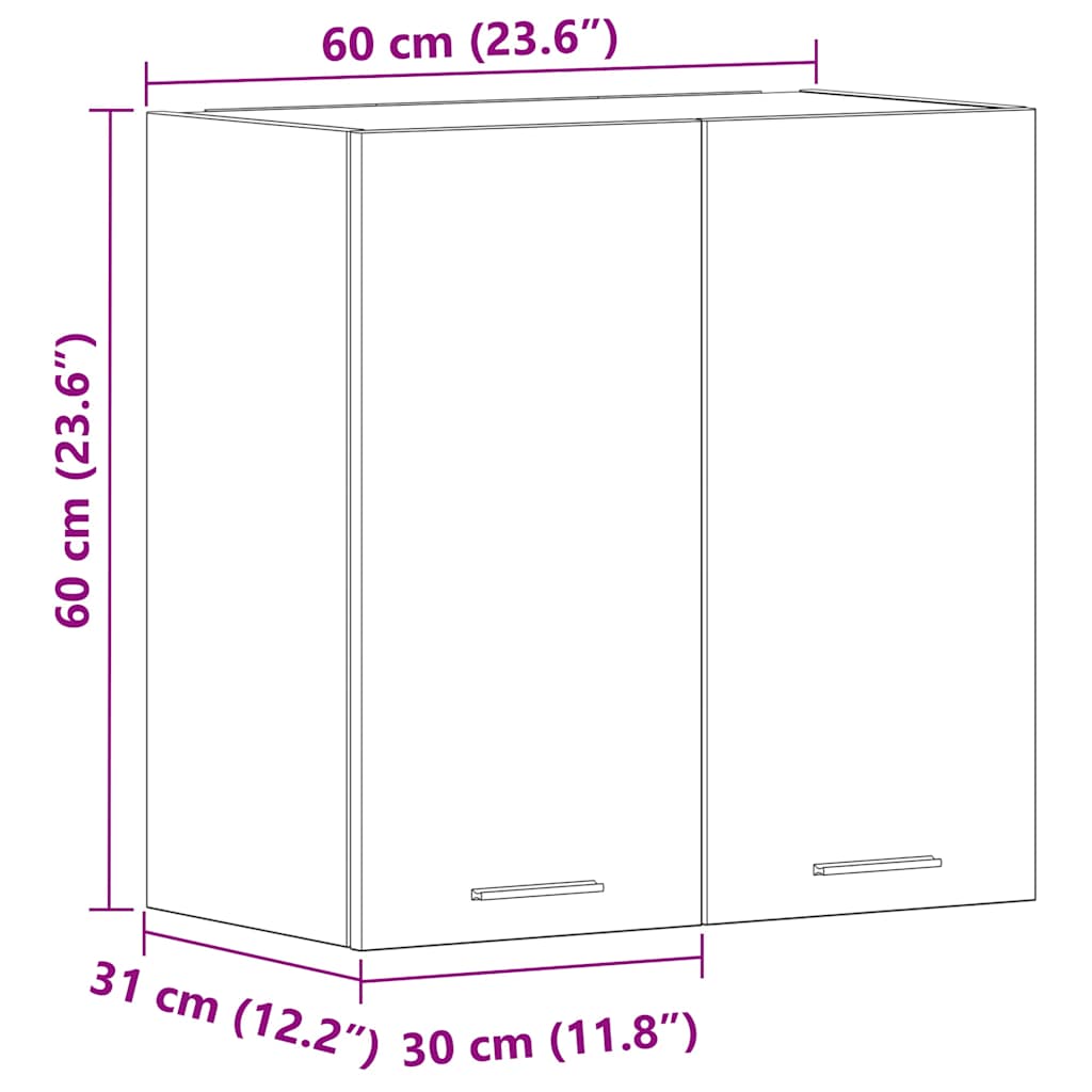 Кухонный шкаф Старое дерево 60x31x60 см строительная древесина