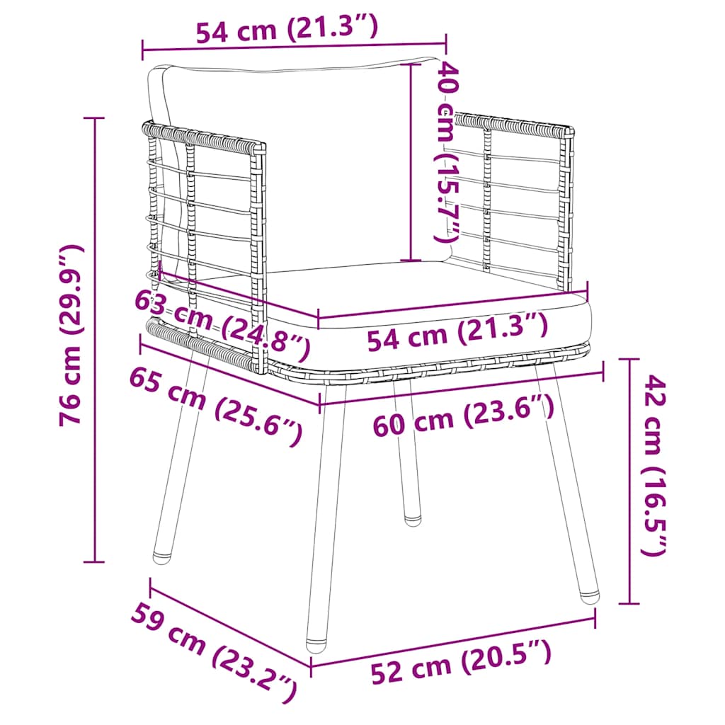 aiatoolid istmepatjadega 2 tk, must, polürotang