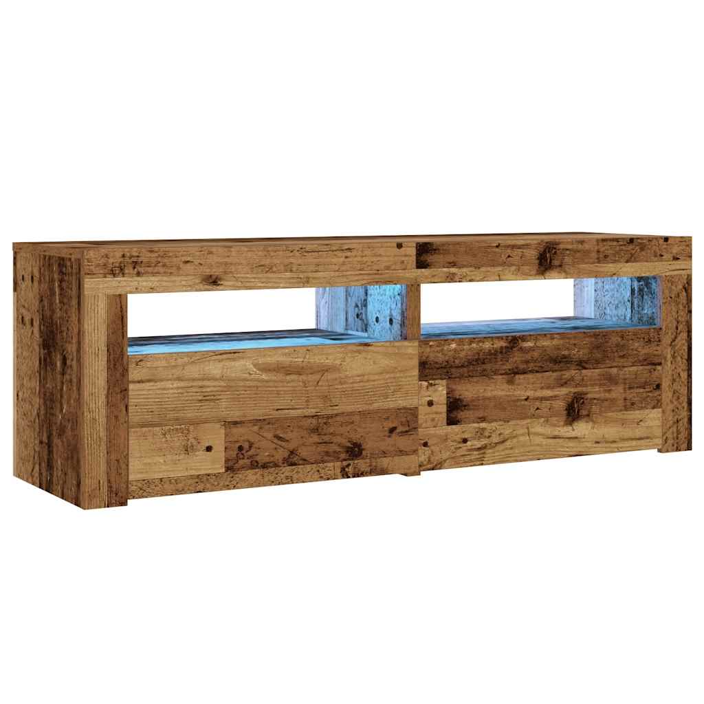 öökapid 2 tk LED-idega Old Wood 60x35x40 cm